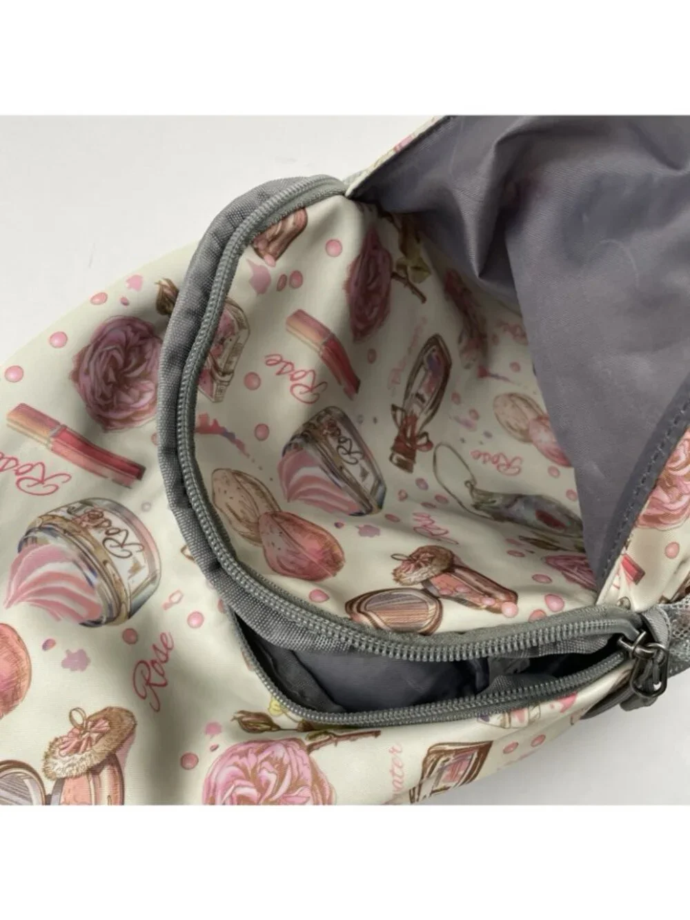 ZOMAKE Sling Backpack Crossbody Bag Travel Rose Cosmetics Perfume Print